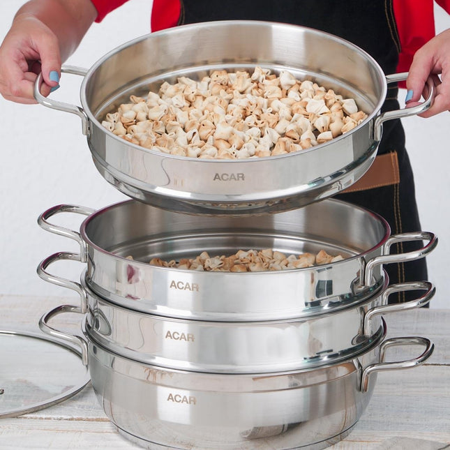 ACR ACR Karat Rvs Pan 5 Delig 28 cm