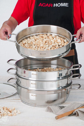 ACR ACR Karat Rvs Pan 5 Delig 28 cm