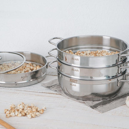 ACR ACR Karat Rvs Pan 5 Delig 28 cm