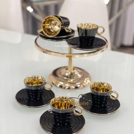 ACR ACR Leonie Espressoset 12 Delig | 6 Persoons Zwart