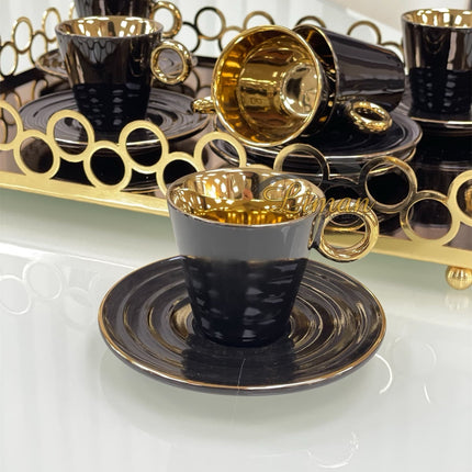 ACR ACR Leonie Espressoset 12 Delig | 6 Persoons Zwart