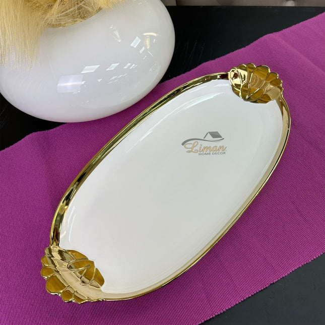 ACR ACR Lotus Ovaal Dienblad 40 X 20 cm Goud