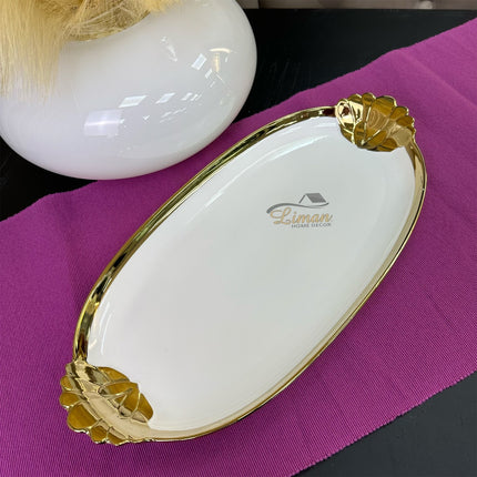 ACR ACR Lotus Ovaal Dienblad 40 X 20 cm Goud