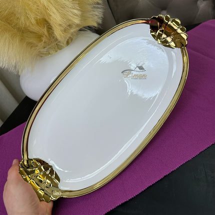 ACR ACR Lotus Ovaal Dienblad 40 X 20 cm Goud