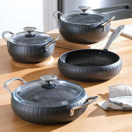 ACR ACR Moretti Pannenset 7 Delig Zwart - Zilver