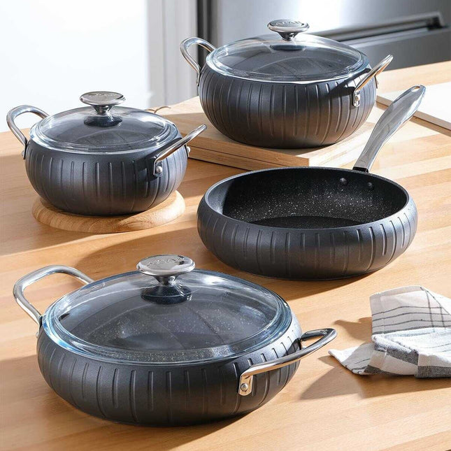 ACR ACR Moretti Pannenset 7 Delig Zwart - Zilver