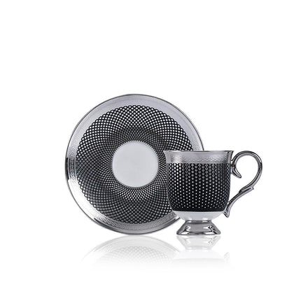 ACR ACR Nova Silver Espressoset 12 Delig | 6 Persoons Zwart