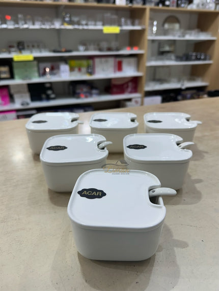 ACR Acr Ontbijtschaal Met Deksel en Lepel Porselein 6 Delig