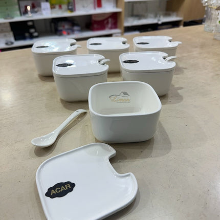 ACR Acr Ontbijtschaal Met Deksel en Lepel Porselein 6 Delig