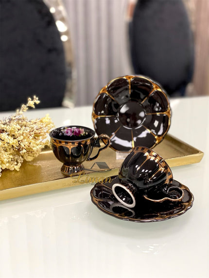 ACR ACR Papatya 4 Delig |2 Persoon Espressoset Zwart