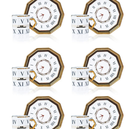 ACR ACR Timeless Espressoset 12 Delig | 6 Persoons Zwart