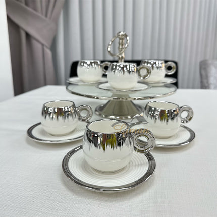 ACR ACR Venus Espressoset 12 Delig | 6 Persoons Zilver