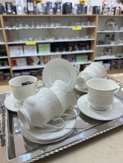 ACR ACR Veronica Cappuccino/Nescafeset 12 Delig | 6 Persoons Zilver