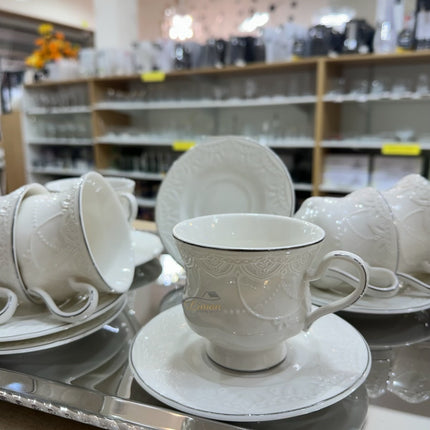 ACR ACR Veronica Cappuccino/Nescafeset 12 Delig | 6 Persoons Zilver