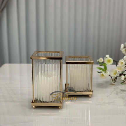 ACR ACR Vierkante Kandelaar Goud -M-