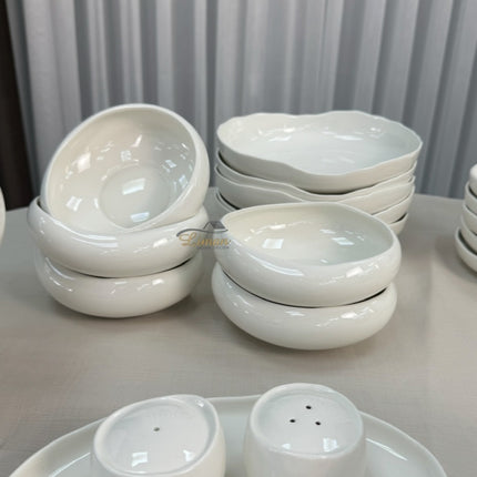 ACR Liman New Cupido White Serviesset 29 Delig | 6 Persoons (Barles) | Japandi Organisch Vorm