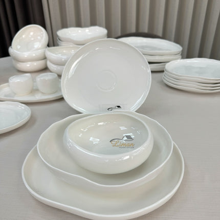 ACR Liman New Cupido White Serviesset 29 Delig | 6 Persoons (Barles) | Japandi Organisch Vorm