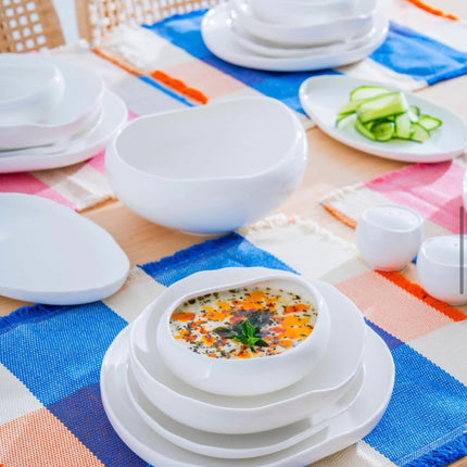 ACR Liman New Cupido White Serviesset 29 Delig | 6 Persoons (Barles) | Japandi Organisch Vorm