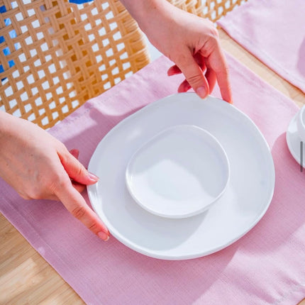 ACR Liman New Cupido Wit Ontbijtset 33 delig | 6 Persoons (Barles) | Japandi Organisch Vorm