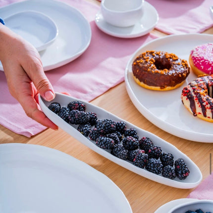 ACR Liman New Cupido Wit Ontbijtset 33 delig | 6 Persoons (Barles) | Japandi Organisch Vorm