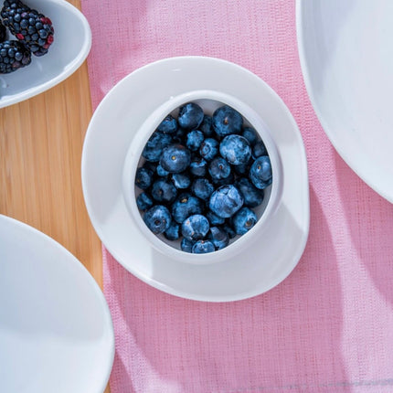 ACR Liman New Cupido Wit Ontbijtset 33 delig | 6 Persoons (Barles) | Japandi Organisch Vorm