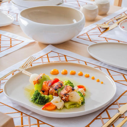 ACR New Cupid Beige Serviesset 29 Delig | 6 Persoons (Barles) | Japandi Organisch Vorm