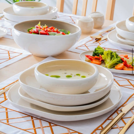 ACR New Cupid Beige Serviesset 29 Delig | 6 Persoons (Barles) | Japandi Organisch Vorm