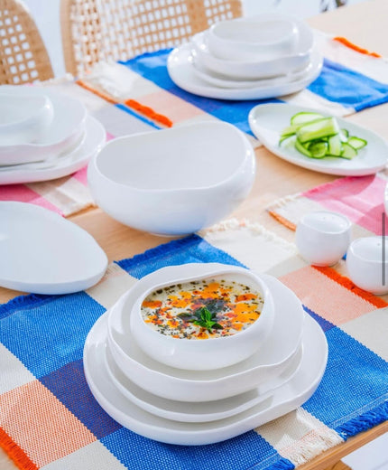 ACR New Cupid White Serviesset 29 Delig | 6 Persoons (Barles) | Japandi Organisch Vorm