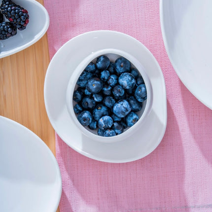 ACR New Cupid Wit Ontbijtset 33 delig | 6 Persoons (Barles) | Japandi Organisch Vorm