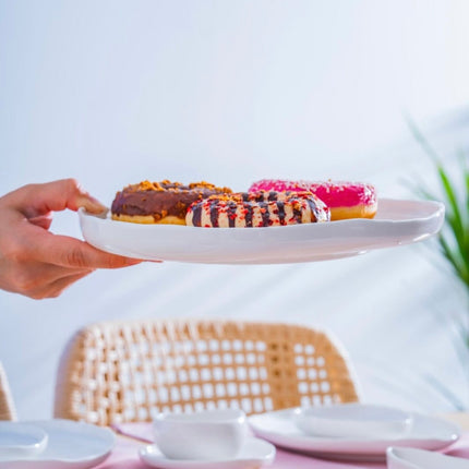 ACR New Cupid Wit Ontbijtset 33 delig | 6 Persoons (Barles) | Japandi Organisch Vorm