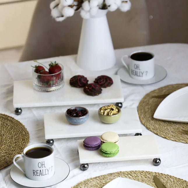 AKAYEV MARMER RECHTHOEK SERVEERSCHAAL 3 DELIG ZWART