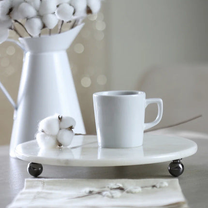 AKAYEV MARMER SERVEERSCHAAL 25CM ZWART