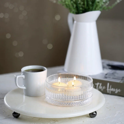 AKAYEV MARMER SERVEERSCHAAL 28CM ZWART