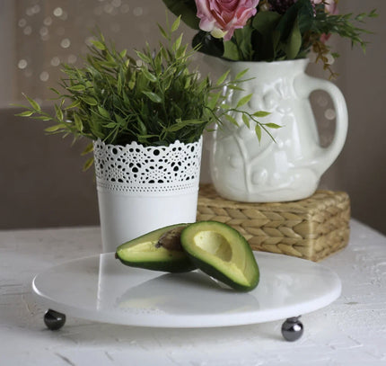 AKAYEV MARMER SERVEERSCHAAL 30CM ZWART