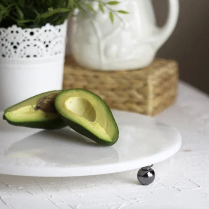 AKAYEV MARMER SERVEERSCHAAL 30CM ZWART