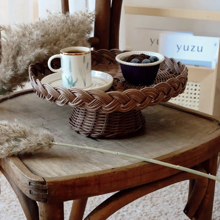 AKAYEV RATTAN 30CM TAARTPLATTEAU MET VOET
