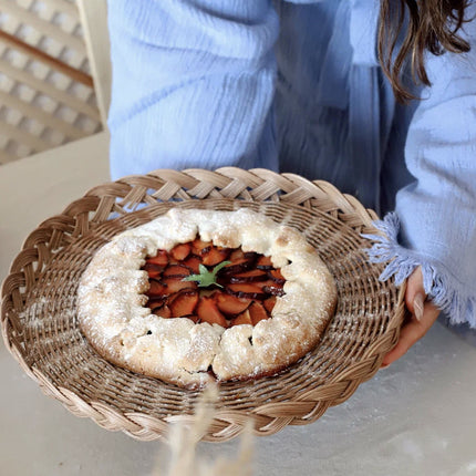 AKAYEV RATTAN 30CM TAARTPLATTEAU / SERVEERSCHAAL