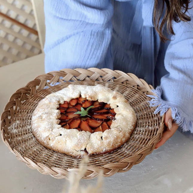 AKAYEV RATTAN 30CM TAARTPLATTEAU / SERVEERSCHAAL