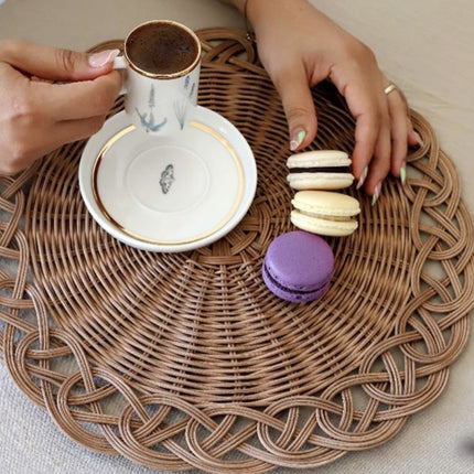 AKAYEV Rattan Placemat 35cm ( 6 Delig )