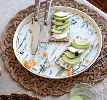 AKAYEV Rattan Placemat 35cm ( 6 Delig )