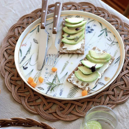 AKAYEV Rattan Placemat 35cm ( 6 Delig )