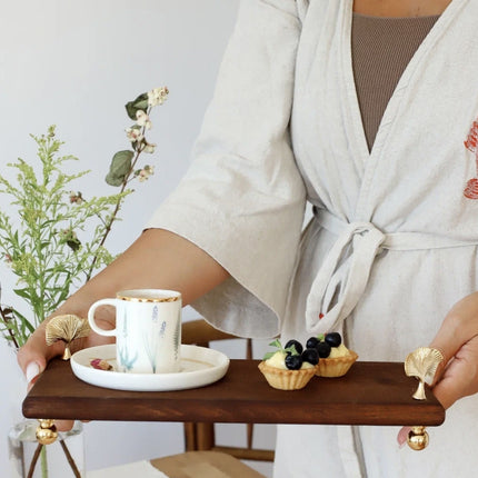 AKAYEV WOOD GINKGO SERVEERSCHAAL 30 X 15CM