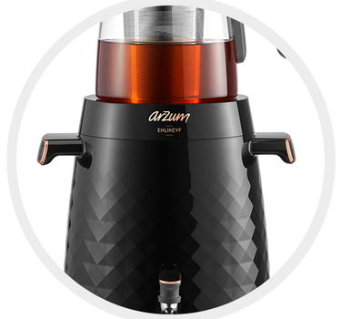 ARZUM Arzum Ehlikeyf Semaver Zwart  3,5 L