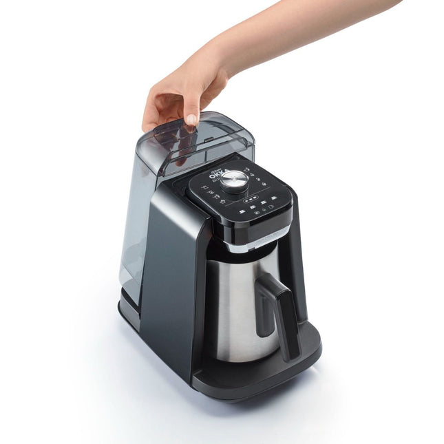 ARZUM Arzum OKKA Rich Spin Pro Turkse koffiemachine met waterreservoir chroomkleur