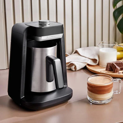 ARZUM OKKA Rich Spin Pro Turkse Koffiezetapparaat Zwart - Chrome
