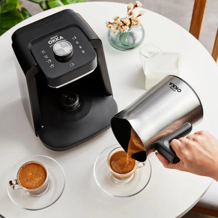 ARZUM OKKA Rich Spin Pro Turkse Koffiezetapparaat Zwart - Chrome