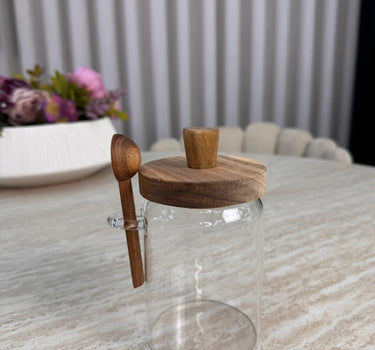 Bavary Acacia Glazen Kruidenpot - Voorraadpot