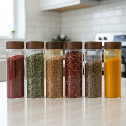 Bavary Acacia kruidenpot | 6-delig | 350 ml