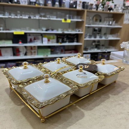 Bavary ARABIA ONTBIJT/ SNACKSCHALEN SET 13 DELIG GOUD