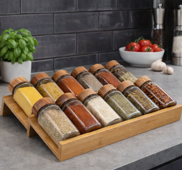 Bavary Bamboe kruidenrek voor lade | 2 stuks | 12 potjes
